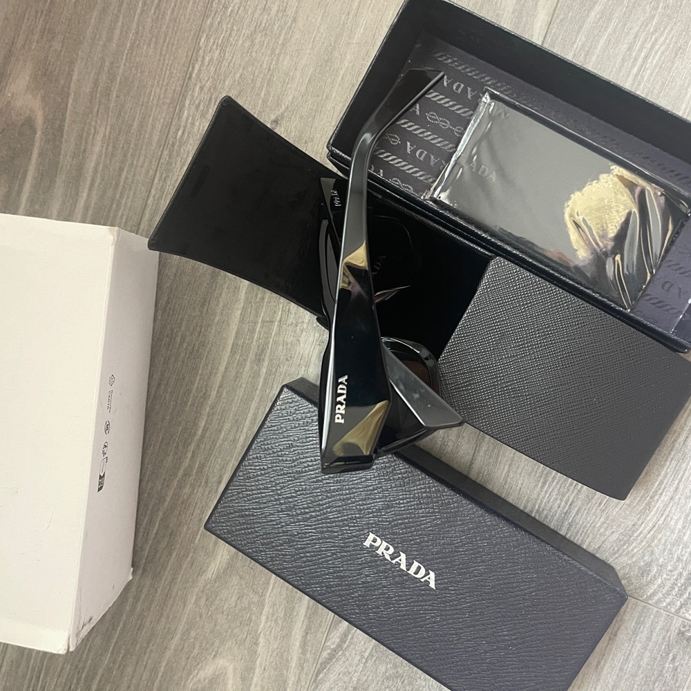 Prada Glossy Black Designer Sunglasses